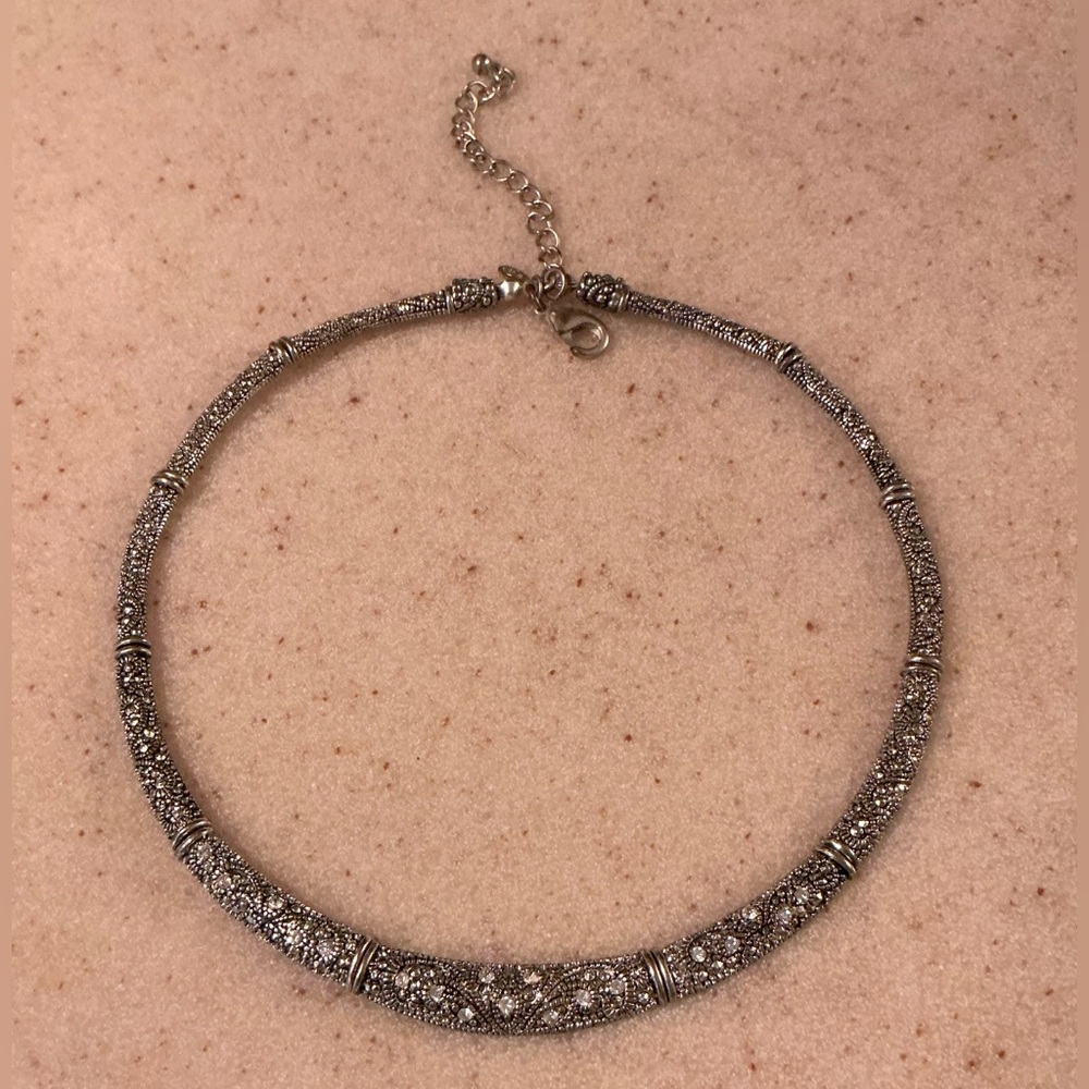 Premier Designs Silver Textured Necklace